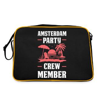 Équipe de fête d’Amsterdam - Sac Retro - noir/or - Dos