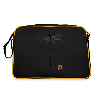 Libelle - Retro Tasche - Schwarz/Gold - Hinten