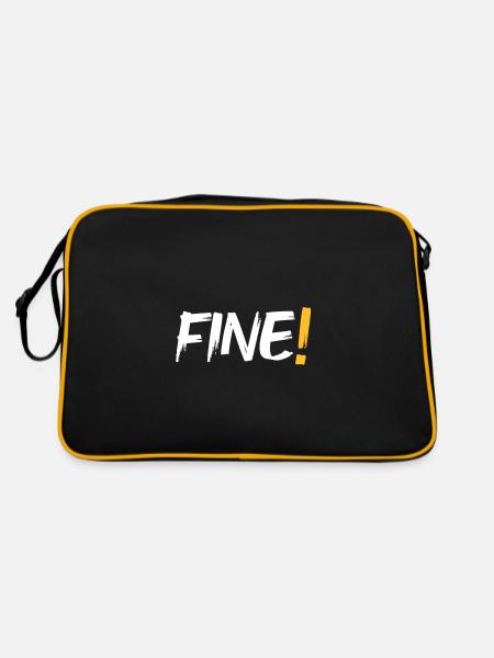 Fine! - Retro Bag - black/gold - Back