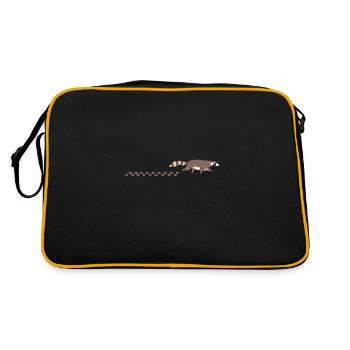 Empreintes de pattes d'animaux se dandinant - Sac Retro - noir/or - Dos