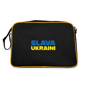 Slava Ukraini No War Frieden Peace - Retro Bag - black/gold - Back