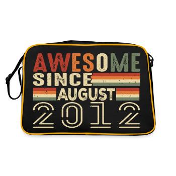 August 2012 Vintage Birthday Gift 12 Years - Retro Bag - black/gold - Back