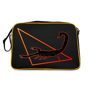 Scorpion en rouge/orange - Sac Retro - noir/or - Dos