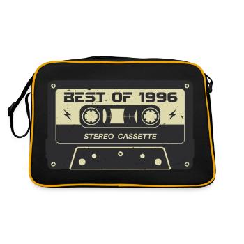 Cassette rétro 1996 millésime 1996 anniversaire 1996 - Sac Retro - noir/or - Dos