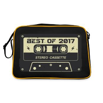 Cassette rétro 2017 millésime 2017 anniversaire 2017 - Sac Retro - noir/or - Dos