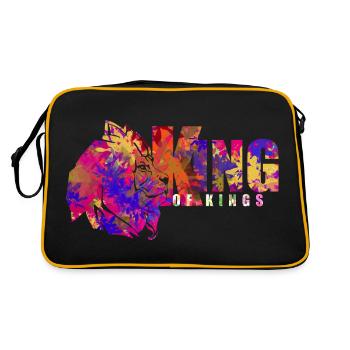 Intensiver König des Lebens - Retro Tasche - Schwarz/Gold - Hinten