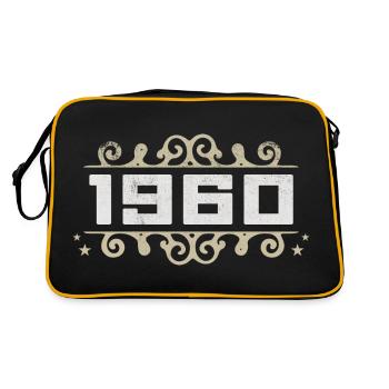 Vintage, années 1960, Rétro, Anniversaire, Années 1960, Vintage, années 1960 - Sac Retro - noir/or - Dos