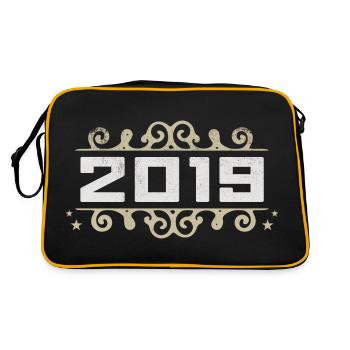 Millésime 2019 Rétro Anniversaire 2019 Millésime 2019 - Sac Retro - noir/or - Dos