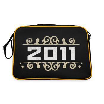 Millésime 2011 Rétro Anniversaire 2011 Millésime 2011 - Sac Retro - noir/or - Dos