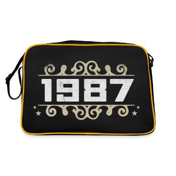 Millésime 1987 Rétro Anniversaire 1987 Millésime 1987 - Sac Retro - noir/or - Dos
