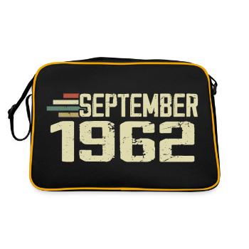September 1962 Vintage Geschenkidee September 1962 - Retro Tasche - Schwarz/Gold - Hinten