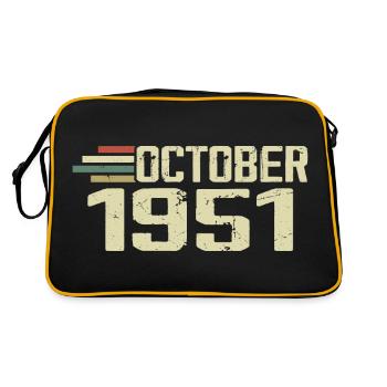 October 1951 - Birthday in October 1951 - Retro Bag - black/gold - Back