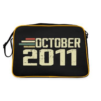 October 2011 - Geburtstag im Oktober 2011 - Retro Tasche - Schwarz/Gold - Hinten