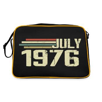 Birthday July 1976 Year 1976 July Year 1976 - Retro Bag - black/gold - Back