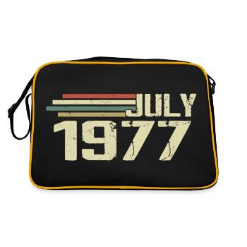 Birthday July 1977 Year 1977 July Year 1977 - Retro Bag - black/gold - Back