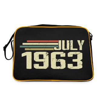 Birthday July 1963 Year 1963 July Year 1963 - Retro Bag - black/gold - Back