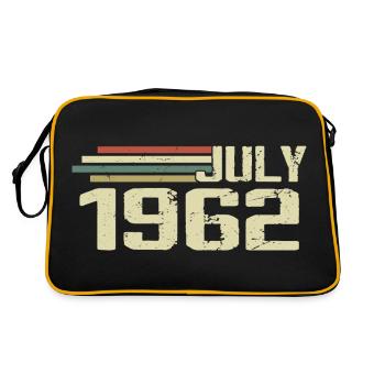 Anniversaire juillet 1962 Année 1962 juillet Né en 1962 - Sac Retro - noir/or - Dos