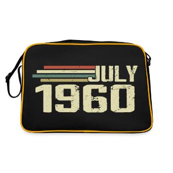 Anniversaire juillet 1960 Année 1960 juillet Né en 1960 - Sac Retro - noir/or - Dos
