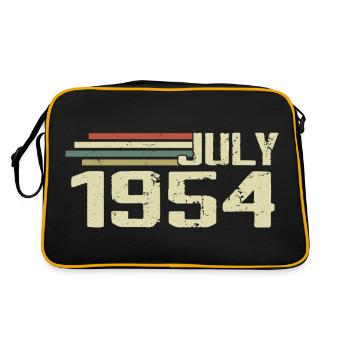 Anniversaire juillet 1954 Année 1954 juillet Né en 1954 - Sac Retro - noir/or - Dos