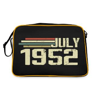 Geburtstag Juli 1952 Jahr 1952 Juli Jahrgang 1952 - Retro Tasche - Schwarz/Gold - Hinten