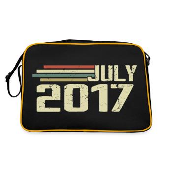 Anniversaire Juillet 2017 Année 2017 Juillet Millésime 2017 - Sac Retro - noir/or - Dos