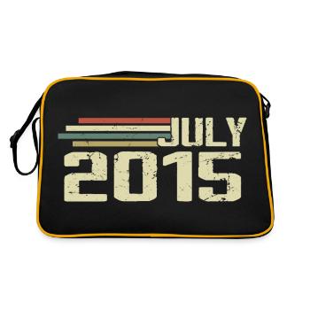 Birthday July 2015 Year 2015 July Vintage 2015 - Retro Bag - black/gold - Back