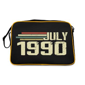 Birthday July 1990 Year 1990 July Year 1990 - Retro Bag - black/gold - Back