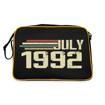 Birthday July 1992 Year 1992 July Class of 1992 - Retro Bag - black/gold - Back