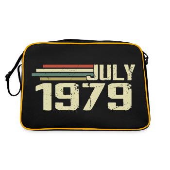 Birthday July 1979 Year 1979 July Vintage 1979 - Retro Bag - black/gold - Back