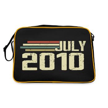 Anniversaire Juillet 2010 Année 2010 Juillet Millésime 2010 - Sac Retro - noir/or - Dos