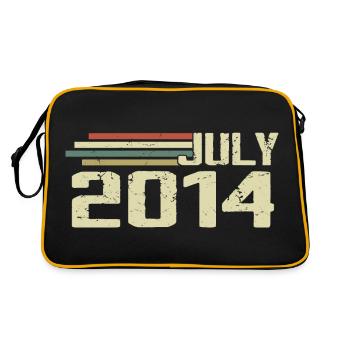 Geburtstag Juli 2014 Jahr 2014 Juli Jahrgang 2014 - Retro Tasche - Schwarz/Gold - Hinten
