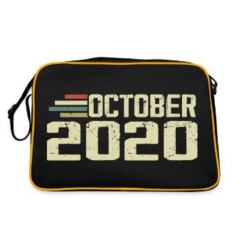 October 2020 - Geburtstag im Oktober 2020 - Retro Tasche - Schwarz/Gold - Hinten