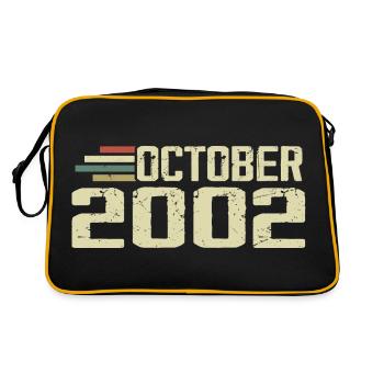 October 2002 - Geburtstag im Oktober 2002 - Retro Tasche - Schwarz/Gold - Hinten