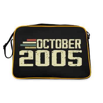 October 2005 - Geburtstag im Oktober 2005 - Retro Tasche - Schwarz/Gold - Hinten