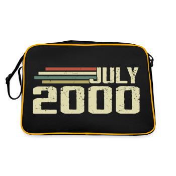 Anniversaire juillet 2000 Année 2000 juillet Né en 2000 - Sac Retro - noir/or - Dos
