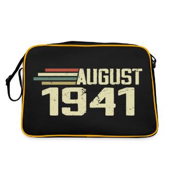 Born August 1941 Anniversary August 1941 Year - Retro Bag - black/gold - Back