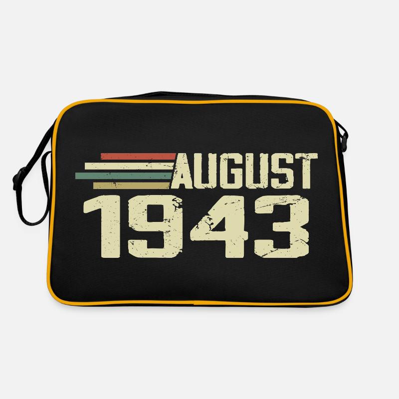 Born August 1943 Anniversary August 1943 Year Retro Bag