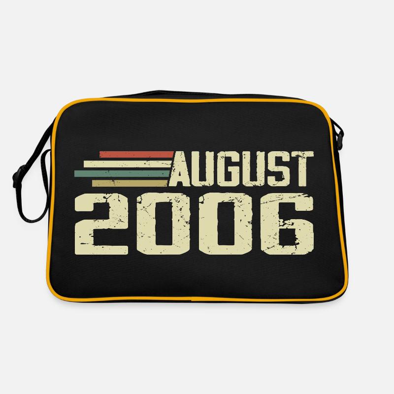Born August 2006 Anniversary August 2006 Year Retro Bag