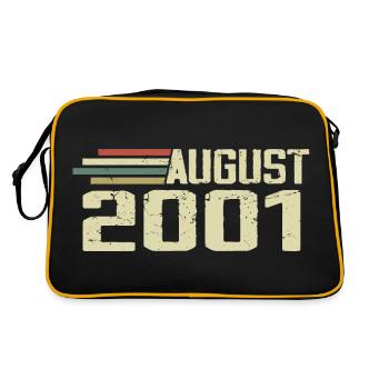 Né en août 2001 Anniversaire Millésime août 2001 - Sac Retro - noir/or - Dos