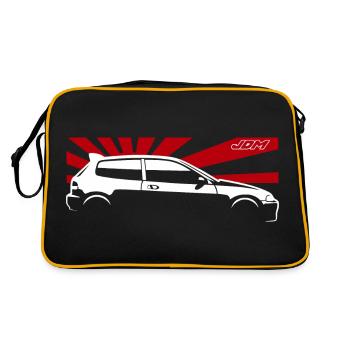 JDM EG6 Japan Domestic Market Auto - Retro Tasche - Schwarz/Gold - Hinten