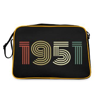1951 Anniversaire Millésime 1951 Cadeau 1951 - Sac Retro - noir/or - Dos