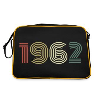 1962 Geburtstag Jahrgang 1962 Geschenk 1962 - Retro Tasche - Schwarz/Gold - Hinten