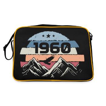 Original des années 1960 Vintage Anniversaire des années 1960 - Sac Retro - noir/or - Dos