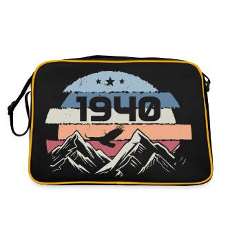 Original 1940's Vintage 1940's Birthday 1940's - Retro Bag - black/gold - Back