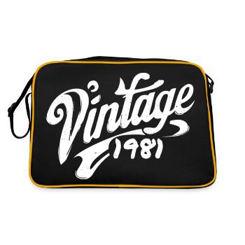 Vintage 1981 Year 1981 Birthday 1981 Retro - Retro Bag - black/gold - Back