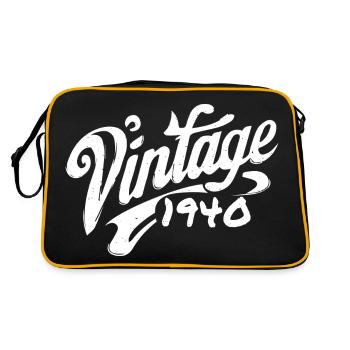 Vintage 1940 Year 1940 Birthday 1940 Retro - Retro Bag - black/gold - Back