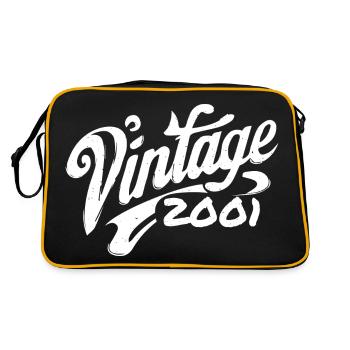 Vintage 2001 Year 2001 Birthday 2001 Retro - Retro Bag - black/gold - Back