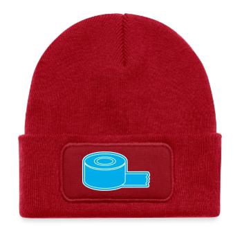 Adhesive Tape Roll Outline - Kids' Recycled Patch Beanie - classic red - Front