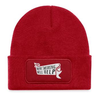 Peut-être que jurer aidera à rendre les propos sarcastiques explicites - Bonnet enfant en polyester recyclé avec patch - rouge classique - Devant