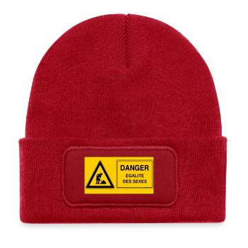 Gender equality - Kids' Recycled Patch Beanie - classic red - Front